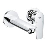 Grohe BauEdge Duvardan 2 Delikli Lavabo Bataryası Krom - 20474001