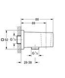 Grohe Euphoria Cube Askılı Duş Çıkış Dirseği - 26370GN0