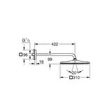 Grohe Rainshower Mono 310 Cube Tepe Duşu Seti 422 Mm, Tek Akışlı - 26564A00