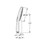 Grohe Rainshower Smartactive 130 El Duşu 3 Akışlı - 26574GN0