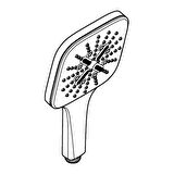 Grohe Rainshower Smartactive 130 Cube El Duşu 3 Akışlı - 26582GN0