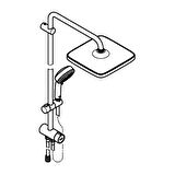 Grohe Tempesta Cosmopolitan System 250 Cube Duvar Bağlantılı, Divertörlü Duş Sistemi - 26694000