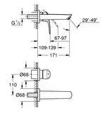 Grohe Eurosmart 2 Delikli Lavabo Bataryası S-Boyut-29337003