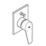 Grohe Bauedge 29353001 Gümüş Banyo Bataryası