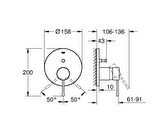 Grohe Essence Ankastre Banyo/Duş Bataryası - 24167KF1