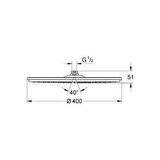 Grohe Rainshower® Cosmopolitan Tepe Duşu Jumbo 40 cm - 28778000