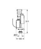 Grohe Gömme Rezervuar İç Takımı Pnömatik Boşaltma Grubu - 42320000