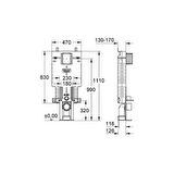 Grohe Uniset Gömme Rezervuar Pnömatik 13 cm - 38642001