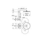 Grohe Rainshower System 400 Duvara Monte Termostatik Bataryalı Duş Sistemi 27174001