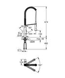 Grohe Eviye Bataryası Spiralli 2Fonk Profes. K7 S.Steel- 32950DC0