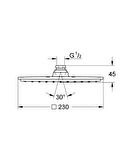 Grohe Rainshower® Allure 230 Tepe Duşu 23x23 cm - 27479000