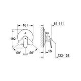 Grohe Eurodisc 19548002 Gümüş Banyo Bataryası