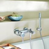 Grohe Concetto 32211001 Gümüş Banyo Bataryası