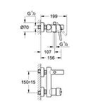 Grohe Concetto 32211001 Gümüş Banyo Bataryası