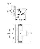 Grohe Grohtherm 2000 NEW Termostatik Banyo Bataryası - 34174001