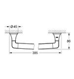 Grohe Banyo Tutamağı Barı 385 mm Grandera Krom - 40633000