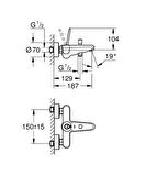 Grohe Eurodisc Joy 23431000 Gümüş Banyo Bataryası
