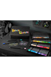 Faber Castell 116490 - Black Edition renkli kalemler, 100'lü metal kutu, kırılmaz, çocuklar ve yetişkinler için