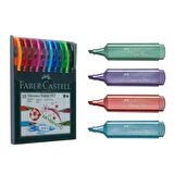 Faber-Castell 1425 Tükenmez Ailesi 10'lu + Faber-Castell Metalik Fosforlu Kalem 4 Adet
