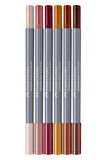 Goldfaber Aqua Çift Uçlu Markör 6’lı Kaligrafi Boho, Fırça ve Fineliner Uç, Kalıcı Mürekkep
