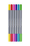 Goldfaber Aqua Çift Uçlu Markör 6'lı Candy Set,Su Bazlı,Fırça ve Fineliner Uçlu,Yıkanabilir Mürekkep