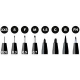 Faber Castell Pitt Artist Siyah 8'li Kalem 167158