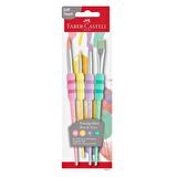 Faber-Castell Soft Touch Fırça Seti Pastel Renkler 4'lü 