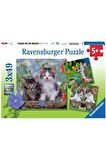 Ravensburger Hayvanlar 3x49 Parça Çocuk Puzzle