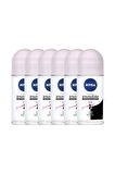 Invisible Black&white Clear 50 ml Kadın Roll On 6'lı Paket