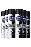 Nivea Invisible Black&White Power Sprey Erkek Deodorant 150 ml*6 Adet Avantajlı Paket