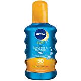 Nivea Sun Spray F50 Koruma & Ferahlık Suya Dayanıklı Transparan Güneş Spreyi 200 Ml