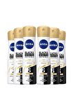 Nivea Kadın Deodorant Black White Invisible İpeksi Pürüzsüzlük 150 ML - 6'lı Avantaj Paketi