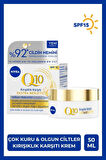 Q10 Kırışıklık Karşıtı Ekstra Besleyici Gündüz Bakım Kremi 50ml, SPF15, Kuru Olgun Cilt, Yenileyici