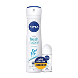 Nivea Deodorant Sprey Fresh Natural Kadın 150 Ml + Mini Roll-On 25 Ml Set