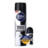 Nivea Deodorant Invisible Black&White Orijinal Men 150 Ml + Mini Roll-On 25 Ml Set