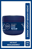 MEN Erkek Vücut Bakım Kremi Cool Kick 250ml, 48 Saat Nemlendirici, Normal ve Kuru Cilt, Ferahlatıcı