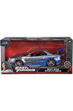 1:24 Hızlı Ve Öfkeli Arabalar Brian's 2002 Nissan Skyline Gt-r Bnr34