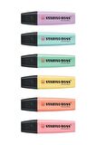 6 Adet Fosforlu İşaretleme Stabilo Boss Original Kalem Seti 