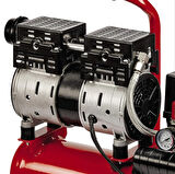 Einhell Sessiz Hava Kompresörü TE-AC 110/6 Silent Plus (550 W, maks. 8 bar, 6 l-Tank, 110 l/dakika emiş kapasitesi, motor hızı 1450 d/dak, manometre, hızlı bağlantı, yağsız) - 4020600