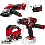 Einhell TE-TK 18 Li Kit (AG+CD+JS), Akülü Kombo Set