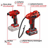 Einhell CE-CC 18 Li Akülü Araç Hava Kompresörü,  Akülü Hava Pompası 1x 2.0 Ah Akü