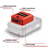Einhell TE-CP 18 Li USB-Solo Mobil Şarj Cihazı