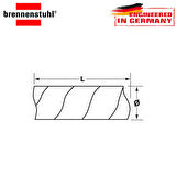 Brennenstuhl Spiral Sargılı Kablo Borusu L = 2,5M Gri