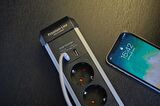 Brennenstuhl Premium-Alu-Line 6 Soketli 2 Adet 3.1 Hızlı Şarj USB' li Uzatma Priz Anahtarlı 3 Metre