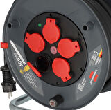 Brennenstuhl Profesyonel Serisi 40 Metre Kablolu 5 Soketli Isınma Sigortalı Cablepilot Özellikli Dış Mekan Makaralı Kablo (H07RN-F 3G2.5)