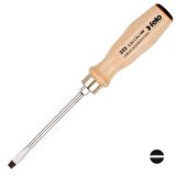 FELO Ağaç Saplı Somunlu Düz Tornavida 5.5x100mm (335 Serisi)