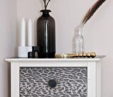 D-c-fix 303-0100 Gri Kadife Doku Leopar Desen Yapışkanlı Folyo (45cm x 1mt)