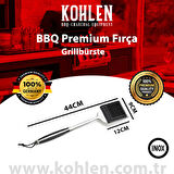 KOHLEN Grillbürste Premium Fırça – Paslanmaz Çelik BBQ Temizleme Fırçası