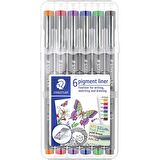 Staedtler 6 Pigment Liner Karışık Renk 6lı Set