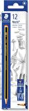 Staedtler 120-0 Noris Kurşun Kalem 120 Sertlik Derecesi 2B, 12 Adet, Siyah